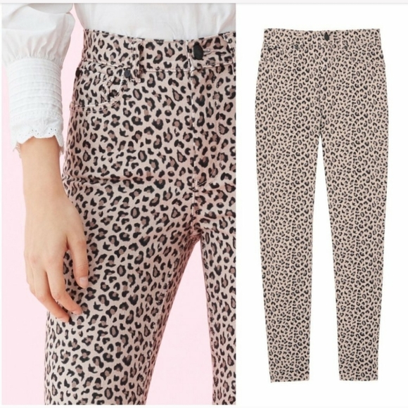 High Waist La Vie by Rebecca Taylor Wild Denim Ocelot Ines Size 29 - Picture 8 of 14